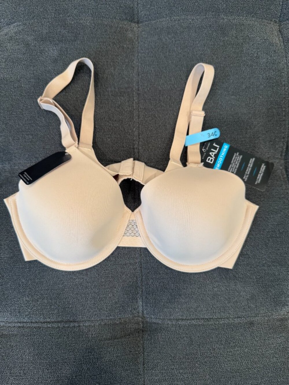 Bali Women's Ultimate Smoothing Lightweight T-Shirt Underwire Bra DF4481 -Almond - Picture 3 of 4